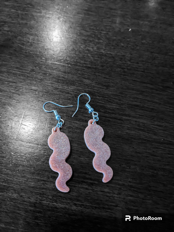 Bigoudi boucles d'oreilles/ confetti earrings