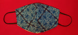 Blue Flower Tiles Face masks with washable filter 2.5 microns
