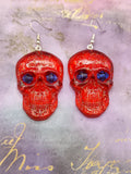 Têtes de morts & gemmes/ Skulls & gems earrings