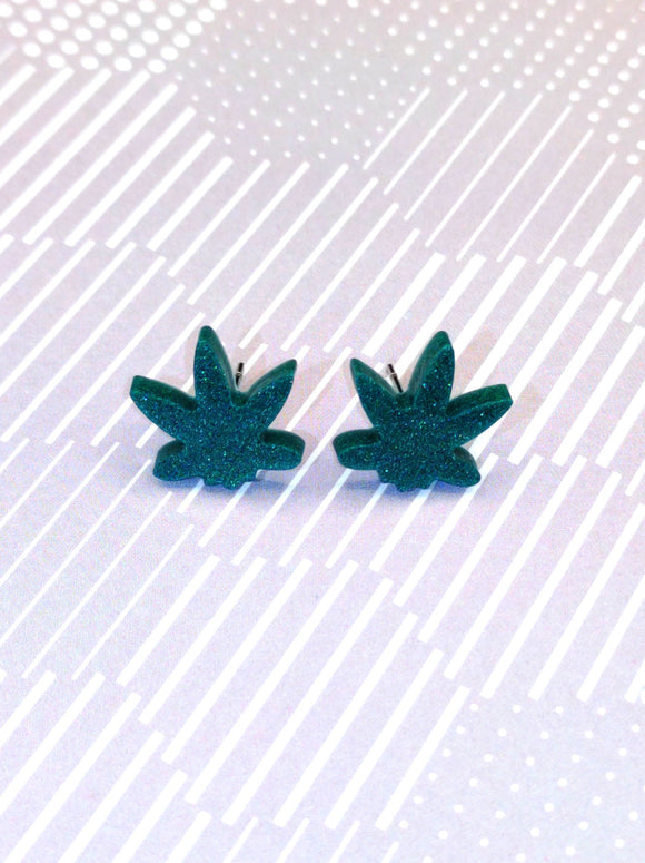 Tiny weeds earrings