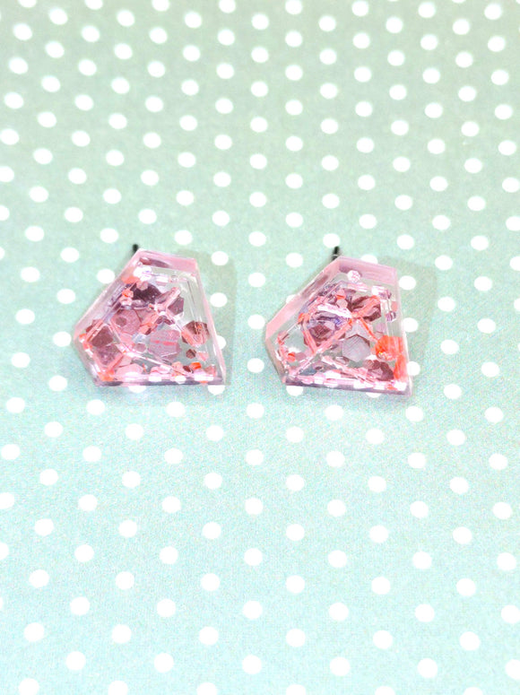 Tiny diamonds earrings