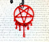 Bleeding Pentagram Necklace