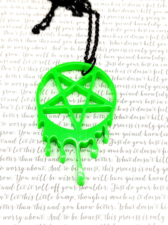 Bleeding Pentagram Necklace