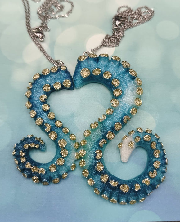 BFF, collier mère & fille/ Mother & Daughter, Octopus lovers necklace