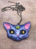 Chat clairvoyant/ Third eye cat necklace