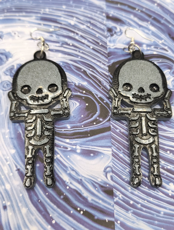 Squelettes surdimensionnés boucles d'oreilles Big Skeletoon earrings