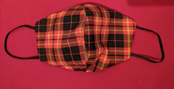 Lumberjack Black & Red Checkered Face Masks with washable filter 2.5 microns