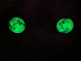 Full moon glow in the dark earrings