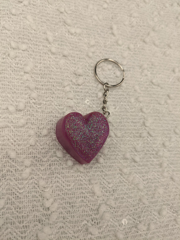 Shiny hearts key rings