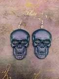 Têtes de morts & gemmes/ Skulls & gems earrings
