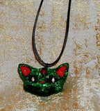 Chat clairvoyant/ Third eye cat necklace
