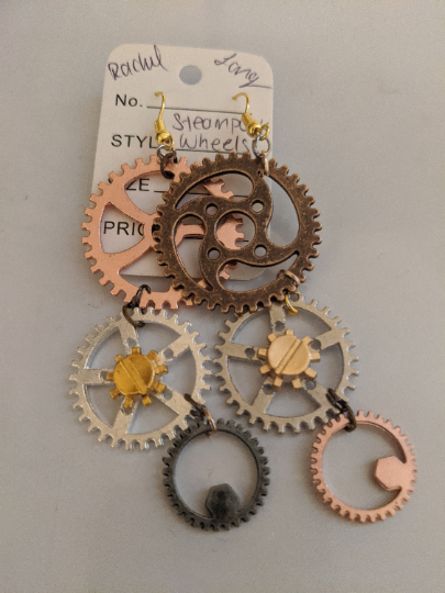 Steampunk mechanical parts earrings