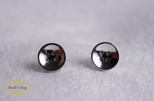 Boutons style aluminium retro/ Alien Invasion Buttons earrings