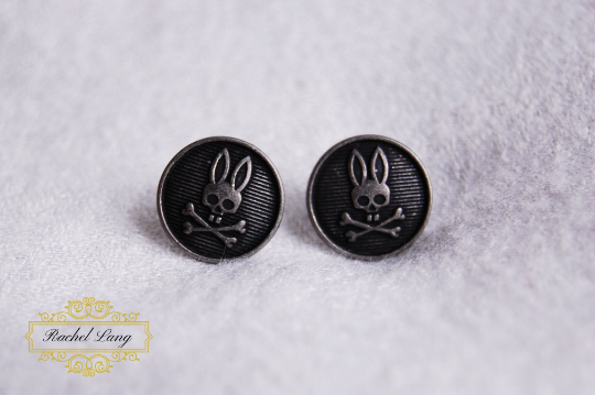 Psycho Bunny edgy earrings